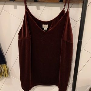 Deep Red Velvet Tank